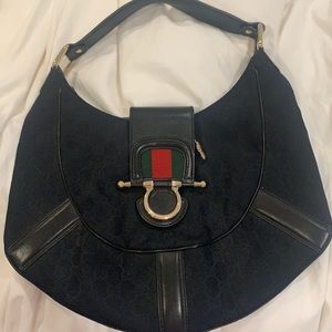 Gucci black saddle bag